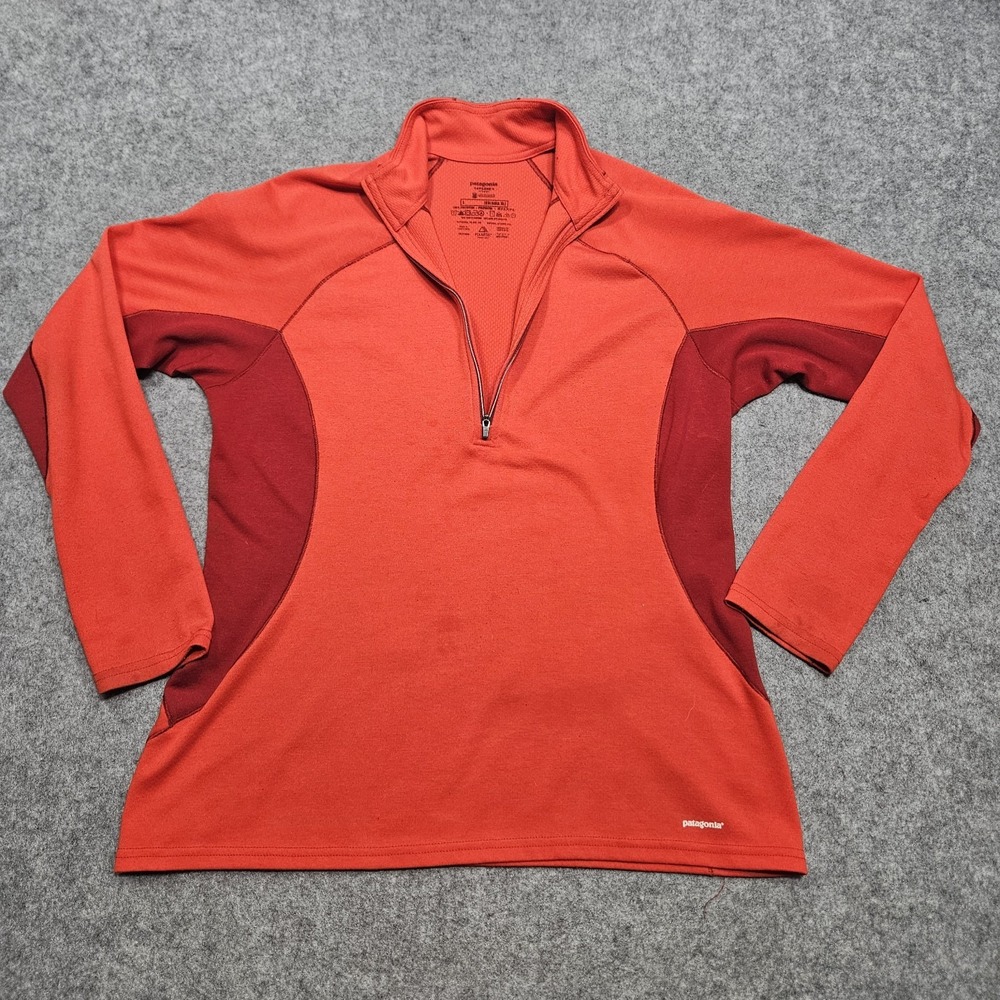 Patagonia Capilene 3 Polartec Midweight 1/4 Zip Pullover Red Women's Size Large